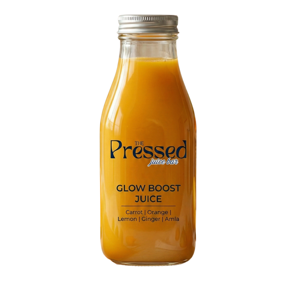 Glow Boost - Cold Pressed Skin Glow Juice with Carrot, Orange, Amla in Ernakulam Kochi