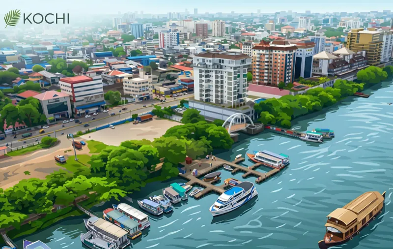 Kochi Ernakulam city - where The Pressed Juice Bar serves fresh cold pressed juice in Kerala